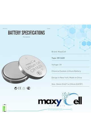 Maxycell 6 Adet Cr1620 Düğme Pil 3v Dl1620 Ecr1620