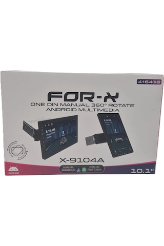 For-x Android Teyp 10.1 4 Ram 64 Hafıza - Oynar Kafa Android Multimedya For-x X-9104a Tek Din 3