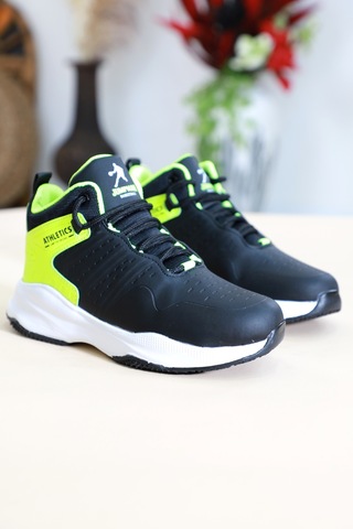 Kidessa 1470-26974 Anatomik Tabanlı Çocuk Basket Ayakka Siyah Yeşil Siyah - Yeşil