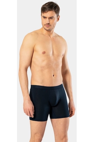 Cacharel Erkek Likralı Uzun Boxer Bel Bantlı 1336/Lacivert 001