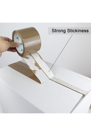 3 İnç Kahverengi Paketleme Bandı, 6 Dolum Hareket, Nakliye Ve Depolama İçin Geniş Ambalaj Bandı, 2,4 Mil X 60 Metre 6