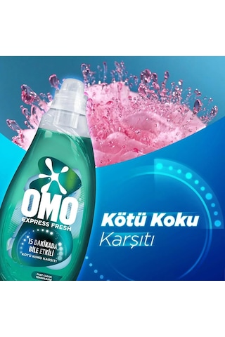 Omo Express Beyaz & Renkliler Sıvı Çamaşır Deterjanı 6 x 1480 ML
