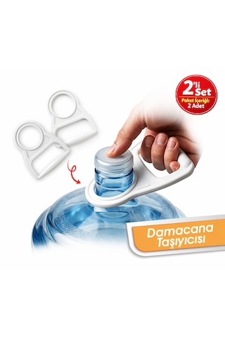 Damacana Taşıma Aparatı 2 Li Set Beyaz