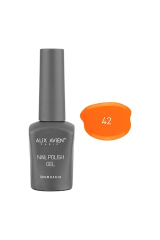 Alix Avien Uv Kalıcı Turuncu Jel Oje 42 Gel Polish12 Ml