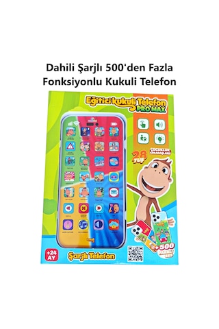 Şarjlı Kukuli Telefon Pro Max Dokunmatik 500+ Fonksiyonlu Türkçe Sesli Işıklı Müzikli Lisanslı Şarjlı Kukuli Telefon Pro Max Dokunmatik 500+ Fonksiyonlu Türkçe Sesli Işıklı Müzikli Lisanslı