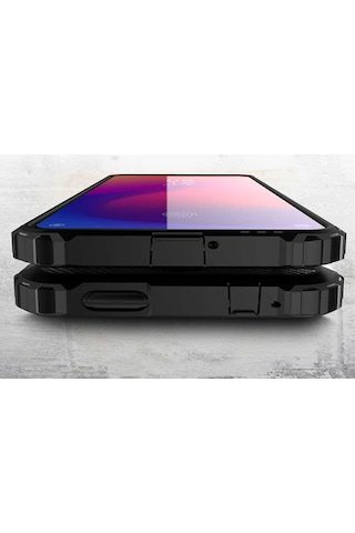 Noktaks - Mi 9t - Mi 9t Pro Uyumlu - Kılıf Çift Katman Zırh Tank Crash Military Kapak - Rose Gold Rose Gold