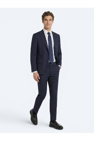Kip Lacivert Potikare Modern Fit %100 Yün Takım Elbise