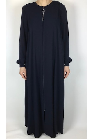 Önü Fermuarlı Gizli Cepli Mevlana Model Ferace Lacivert