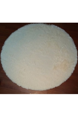 Doğuş Tavşan Tüyü Krem 140 x 140Cm Yuvarlak Halı