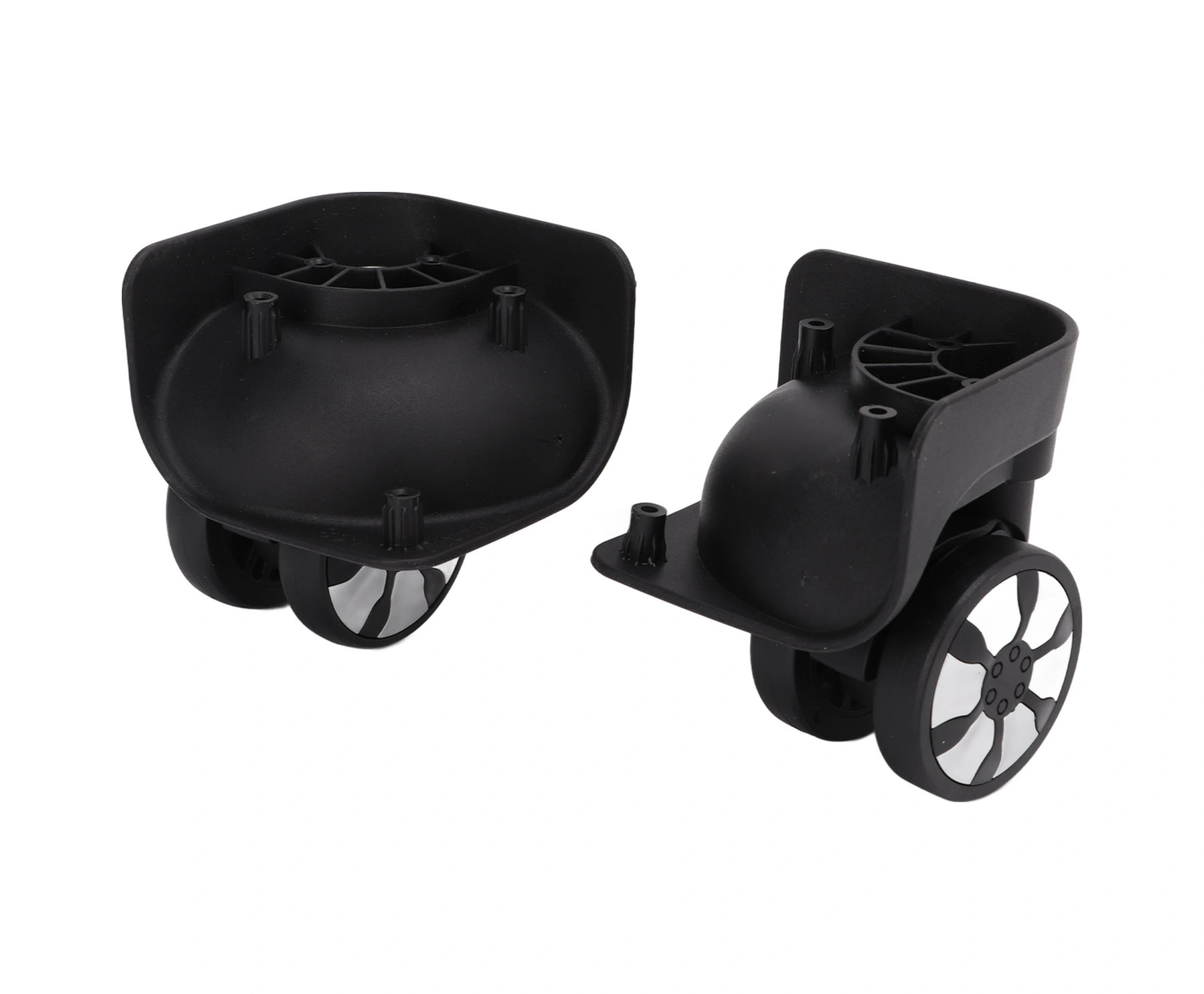 Vkemall Siyah Nylon Vagon Kasa Tekerlekleri, Gürbüz Ve Sessiz, 5.3cm Çapı, Kolay Kurulum, 2 Adet A78