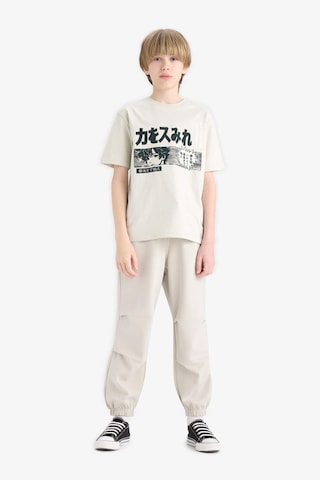 Defacto Erkek Çocuk Bisiklet Yaka Baskılı Kısa Kollu Tişört E0188a825hsgr477 Gri