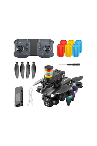 K22 Wifi Hd Çift Kameralı Fırçasız Motorlu Katlanabilir Drone Frizbi Uçan Disk Fırlatma Özellikli-1692