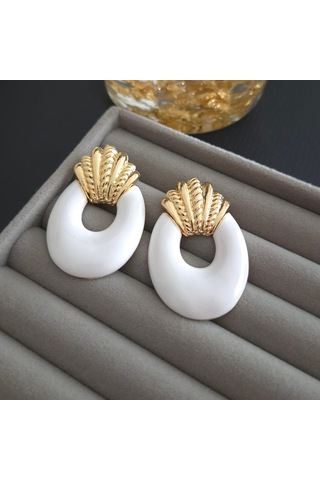 Vip Özel Seri Çift Renk Vintage Kadın Küpe Çok Renkli