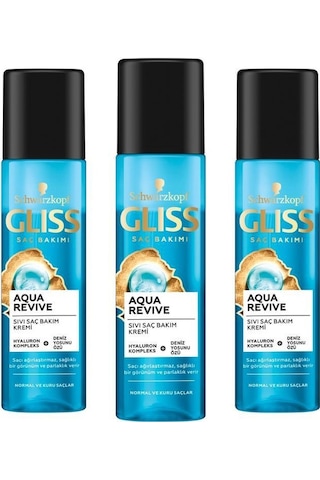 Gliss Aqua Revive Nemlendirici Sıvı Saç Kremi 3 x 200 ML