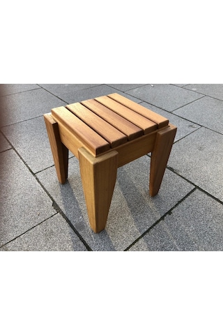 Iroko Ahşap Tabure (Suya Dayanıklı)