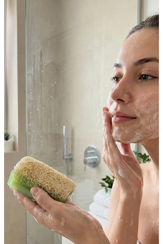 Bitkisel Aloe Vera Özlü Doğal Süt Kabağı Süngerli Sabun Doğanın Nemlendirici Dokunuşu 100 110gr Fresh
