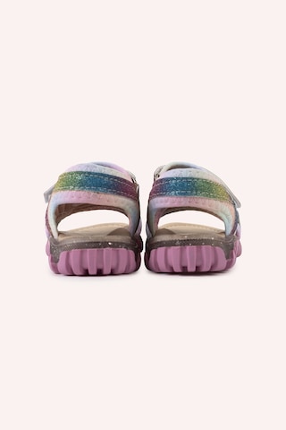 Panço Kız Bebek Cırt Cırt Detaylı Pembe Sandalet