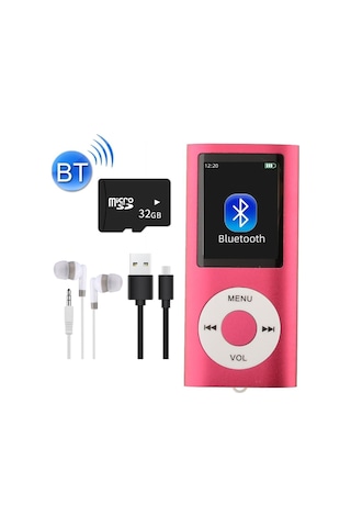 5007mp 32gb Tf Kart Metal Mp3 Player Renli Ekranlı Fm Radyolu Bluetoth Lu Hafıza Kartı Girişli Müzik Çalar 32gb