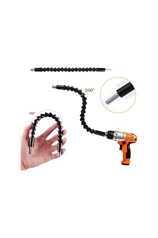 Xurunkeji 17 Adet Esnek Matkap Ucu Uzatması, 3 Adet Döndürülebilir Soket Adaptörü, 3 Adet Dik Açı Matkap Aparatı, 10 Tornavida Ucu