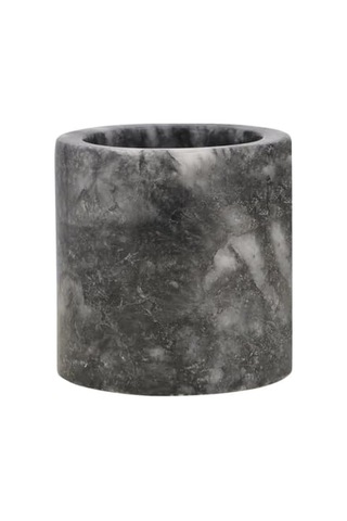 Roza Mermer Baharatlık 8x8 Cm Mermer Tuzluk Masaüstü Baharatlık Siyah Genel