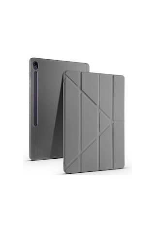 Samsung Galaxy Tab S10 Fe Plus Sm-x620 13.1 İnç Uyumlu Katlanabilir Kalemlikli Standlı Akıllı Kılıf Kapaklı Kılıf