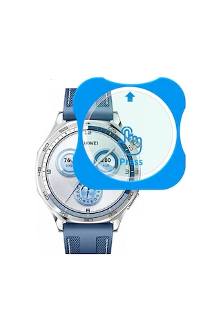 Huawei Watch Gt 6 46mm Kolay Uygulama Aparatlı Cam Ekran Koruyucu 01 41/42mm Değil