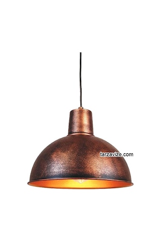 Tarzavize Trt19 Dekoratif Bakır Eskitme Retro Sarkıt Avize