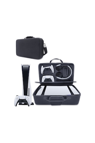 Sony PS5 Konsolu Aksesuarları İçin Taşıma Çantası Siyah