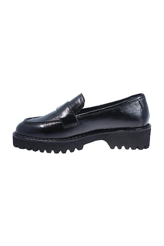 Poletto Hakiki Deri Sıyah Loafer Düz 780 23-2378 Siyah