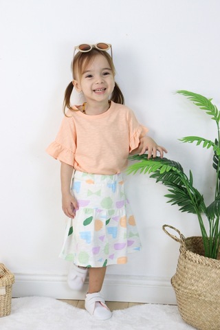 Harika Kids Kız Çocuk Geometrik Desen Etekli Takım 001
