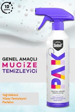 Selsil Pak Mucize Temizleyici Köpük Sprey Modeli 500 Ml