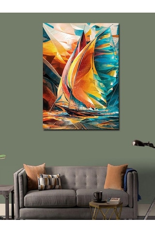 Kanvas Tablo Sarıyer Yelkenli Gemi 70cmx100cm