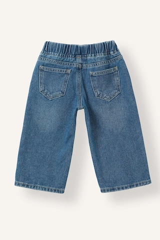 Defacto %100 Pamuk Wide Leg Beli Lastikli Bağcıklı Jean Pantolon Kız Bebek H7103a526aunm28 Mavi-nm28