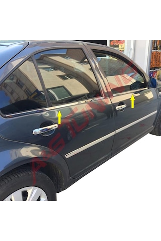 Volkswagen Bora Krom Cam Çıtası 1998-2004 4Prç Paslanmaz Çelik N11.143