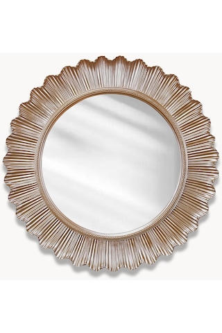 Flashy Yuvarlak Ayna Vizon Ceviz