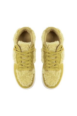 Twist Suni Kürk Detaylı Sneaker Sarı