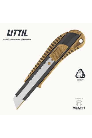 UTTIL Aura Natura Nmuk03-an %40 Ahşap Gövdeli 18mm Maket Bıçağı
