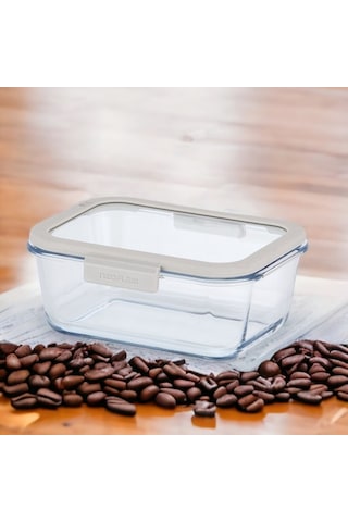 Neoflam Fika Glace Cam Saklama Kabı Bej 4 Parça Set