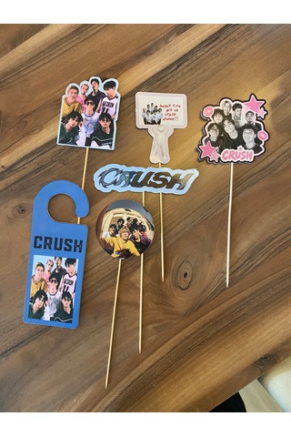 Schulzz Party Crush Müzik Grubu Pasta Süsü 6 Parça +3