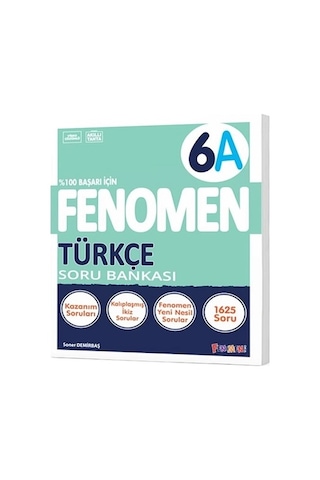 Fenomen Okul 2024 6. Sınıf Türkçe A Soru Bankası Yeni Nesile Kolay Geçiş 2024