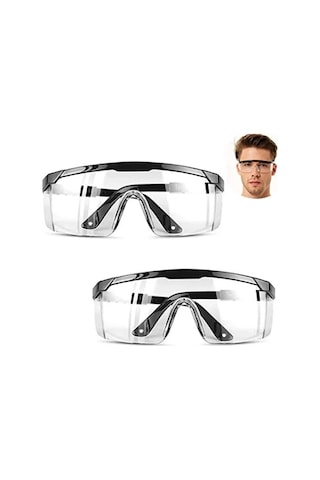 2 Paket Buğu Önleyici Ve Uv Korumalı Güvenlik Gözlüğü