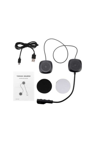 Pazly Kablosuz Kask Kulaklık - Bt 5.0, Gürültü Azalt, Otomatik Yanıt, 8 Saat Kullanım, Siyah