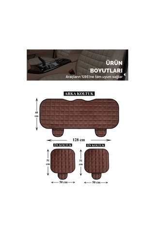 Fiat Albea Koltuk Minderi Ortopedik Cepli Araç Kılıf Seti Tam Uyumlu,taba Renk