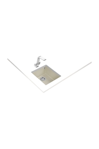 Teka Square 34.40 Tg Tek Hazneli Tezgahaltı Tegranite Eviye - Parlak Krem - 115230033