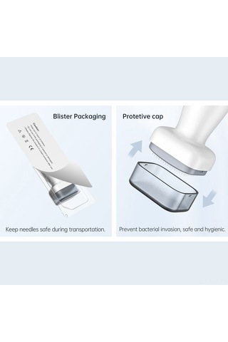 Hangfox Yüzey, Vücut Ve Saç İçin 0-2.0mm Ayarlanabilir İğne Uçlu Damga, 120 İğne, Kendi Kendine Kullanım Kolaylık, Kesin Tedavi Aleti