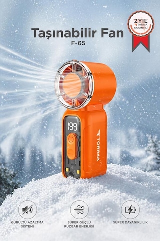 Şarjlı El Vantilatörü Fener Özellikli Taşınabilir Mini Fan F65