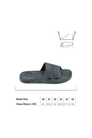 Gezer Yazlık Erkek No Fear Airblow Islak Zemine Uygun Günlük Ev Bahçe Havuz Terlik Siyah