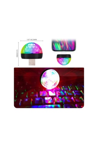 Usb Led Parti İşıkları Müzik Sensörü Usb Mini Disko Dj Sahne Çok Renkli