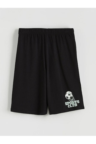 Lc Waikiki Yeşil Baskılı Erkek Çocuk Şortlu Pijama Takımı