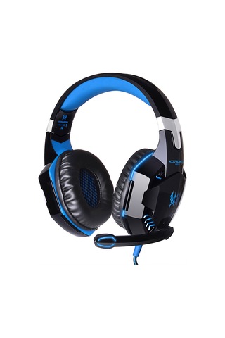 Geeksen Each G2000 Oyuncu Kulaklığı, 50mm Sürücü, Mikrofonlu, Deri Kulaklık, Led Işık, Usb+3.5mm Bağlantı, Dürtüye Dayanıklı Kablolu, Evet/pc Uyumlu